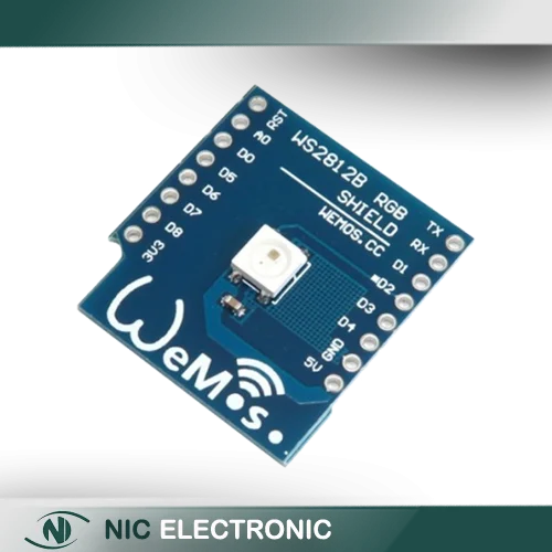 شیلد LED RGB برد Wemos Mini D1