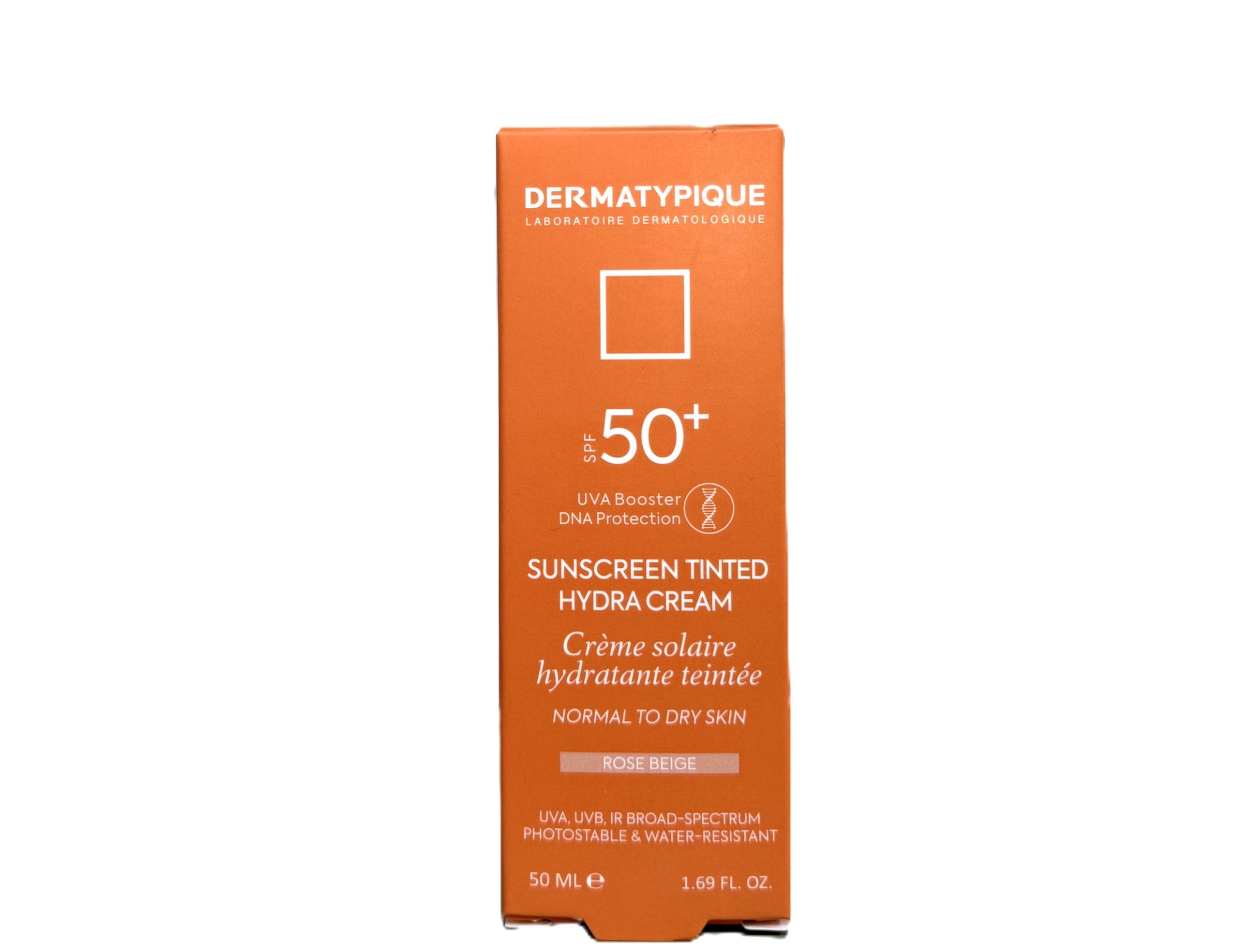 کرم ضد آفتاب رنگ رز بژ هیدرا پوست نرمال تا خشک SPF50 درماتیپیک