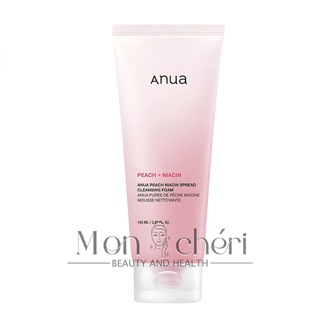 فوم شستشو هلو نیاسینامید آنوا – روشن کننده و لایه بردار ملایم Anua Peach Niacin Cleansing Foam