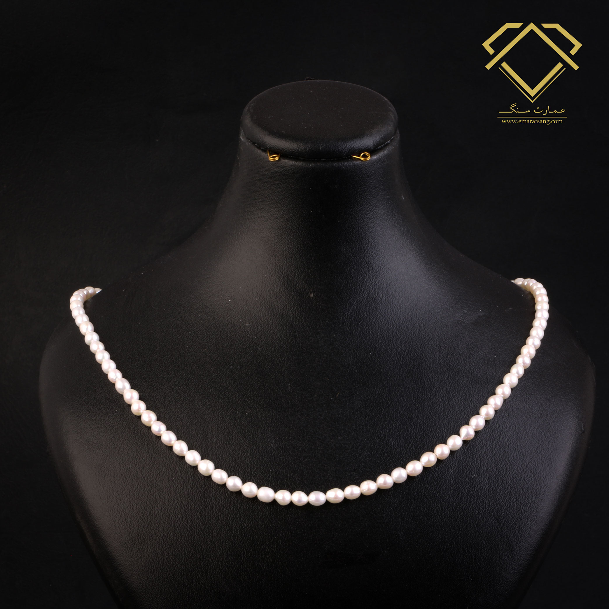 گردنبند مروارید گرد پرورشی درجه یک طرح درسا