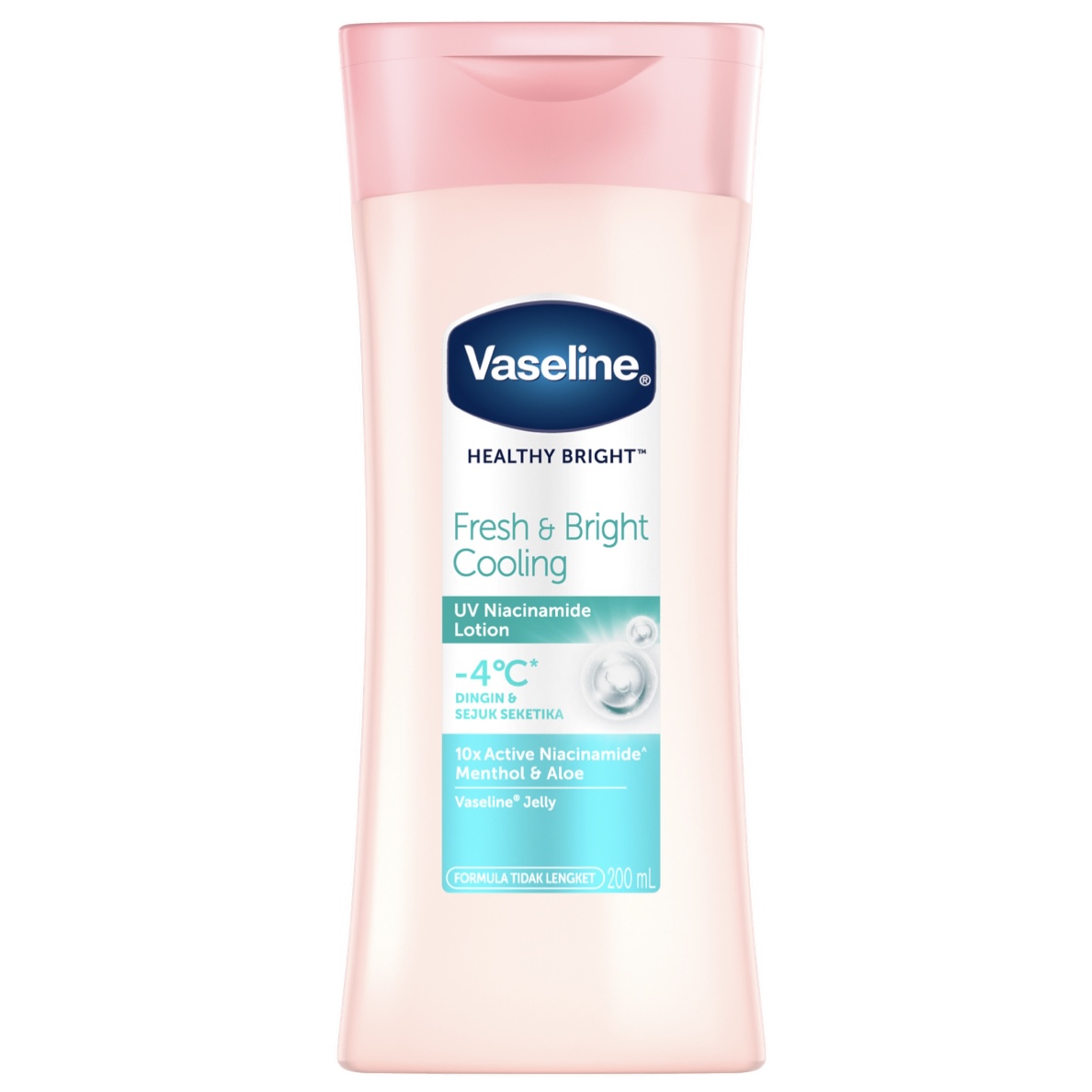لوسیون خنک‌ کننده بدن وازلین ۲۰۰ میل مدل Vazeline Fresh & Bright