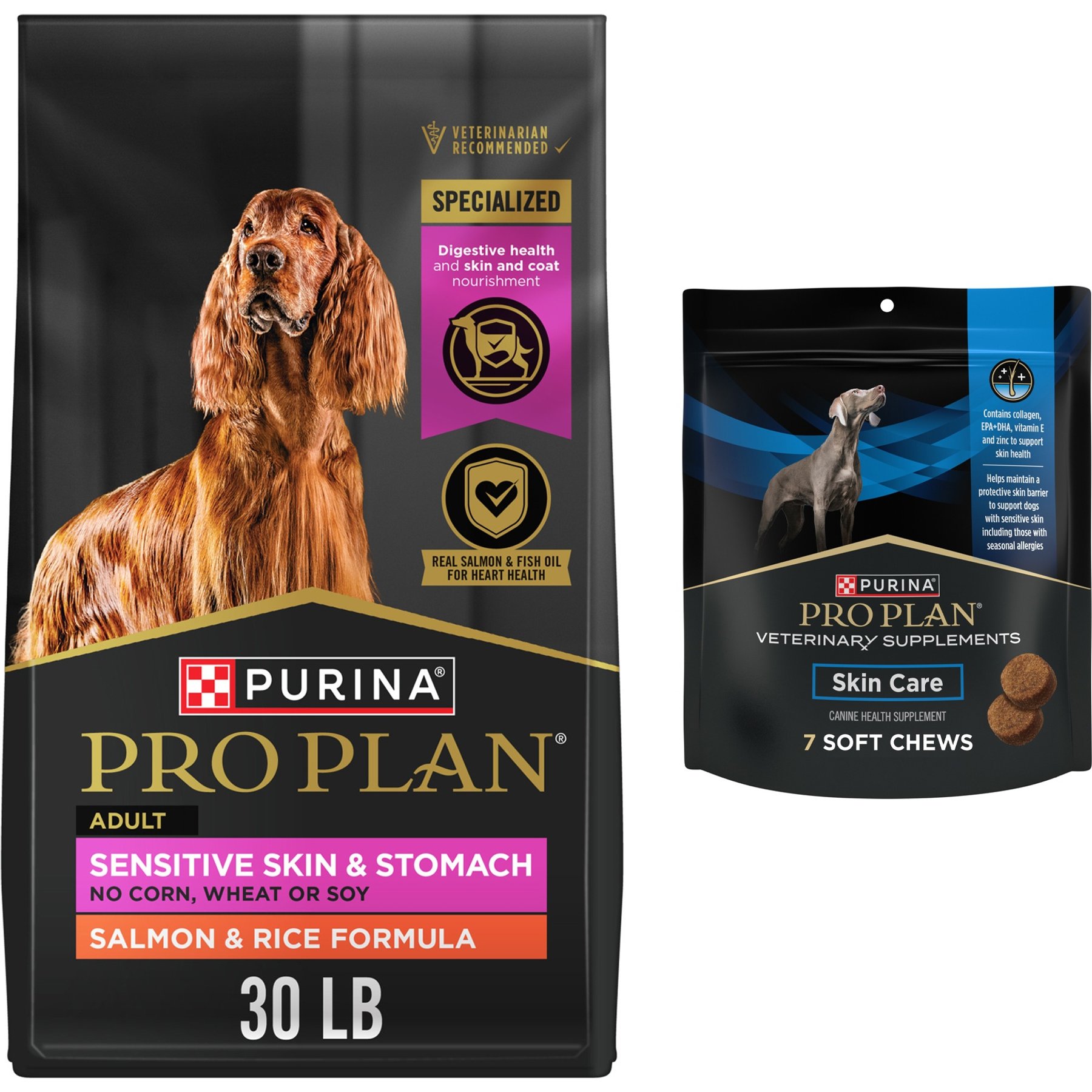 پک غذای سگ پورینا پرو پلن سگ بالغ اسکین کر سالمون و برنج ۱۳.۶۱ کیلوگرم | Purina Pro Plan Skin Care Salmon & Rice 30lb
