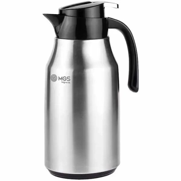 فلاسک بدنه استیل 1 لیتری (شیشه صورتی)  MGS ، کد FS20110