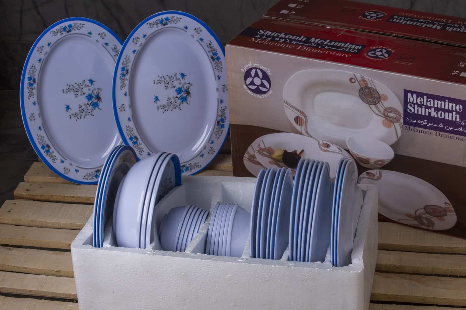 سرویس 6 نفره 35 پارچه گرد طرح رمانتیک