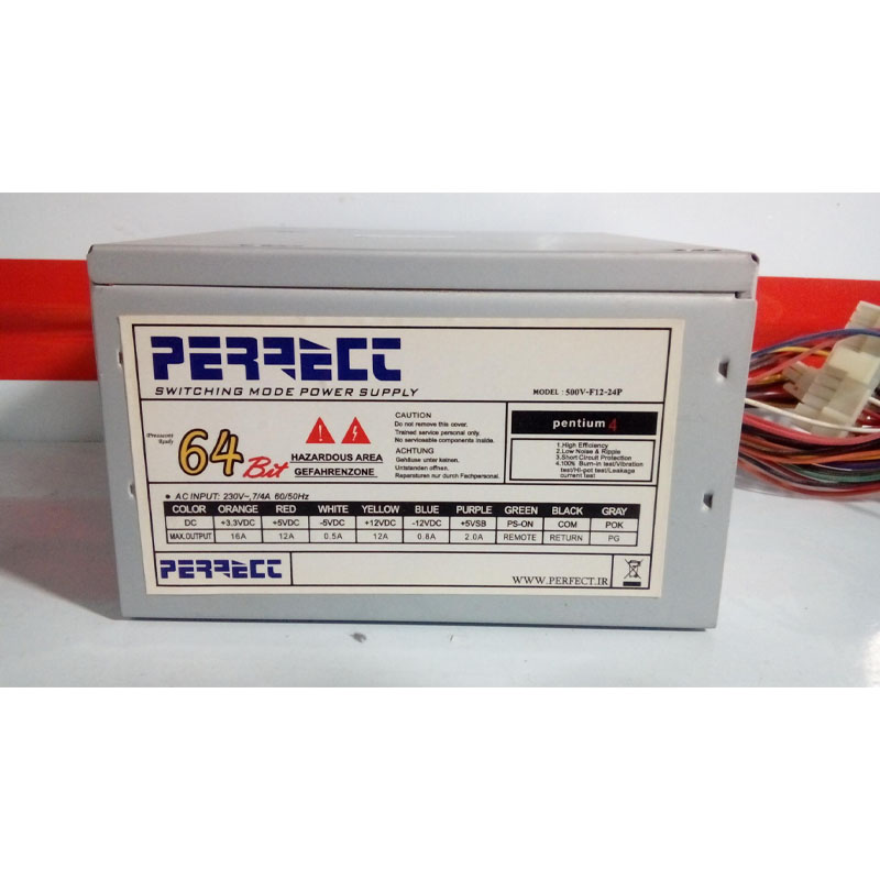 پاور استوک 24 پین پرفکت - مدل 500v-f12-24p