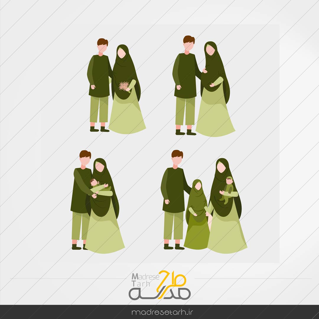 وکتور 4 عددی خانواده