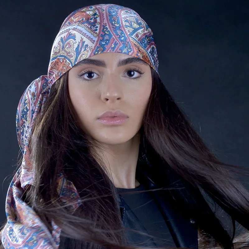 Silky code scarf(rainbow)