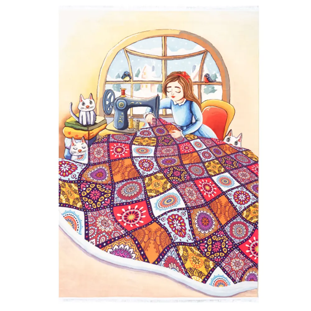 فرش کودک دختر خیاط کد 101235