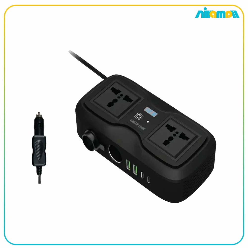 اینورتر فندکی خودرو 200 وات گرین لاین مدل GC-233
