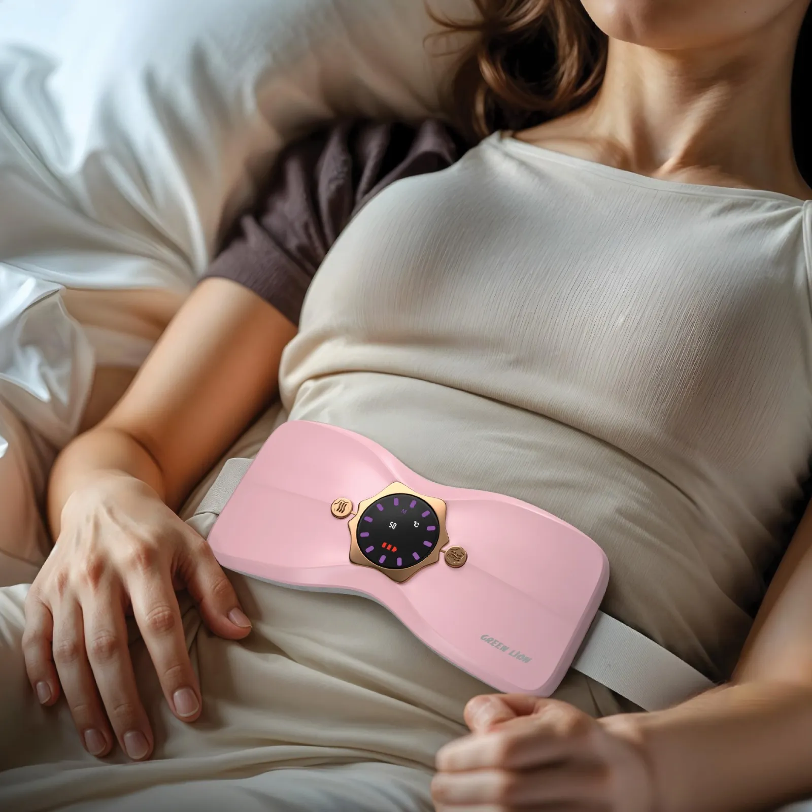 ماساژور گرم کننده و لرزشی قاعدگی برند گرین لاین مدل Flora Heat Menstrual (اورجینال)