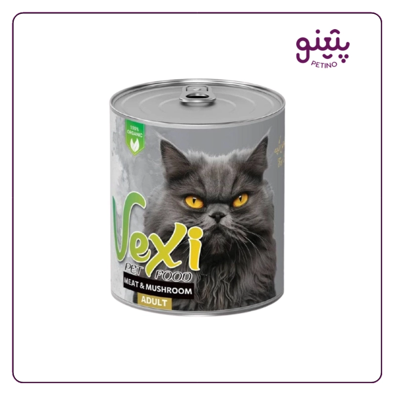 کنسرو گربه وکسی با گوشت و قارچ