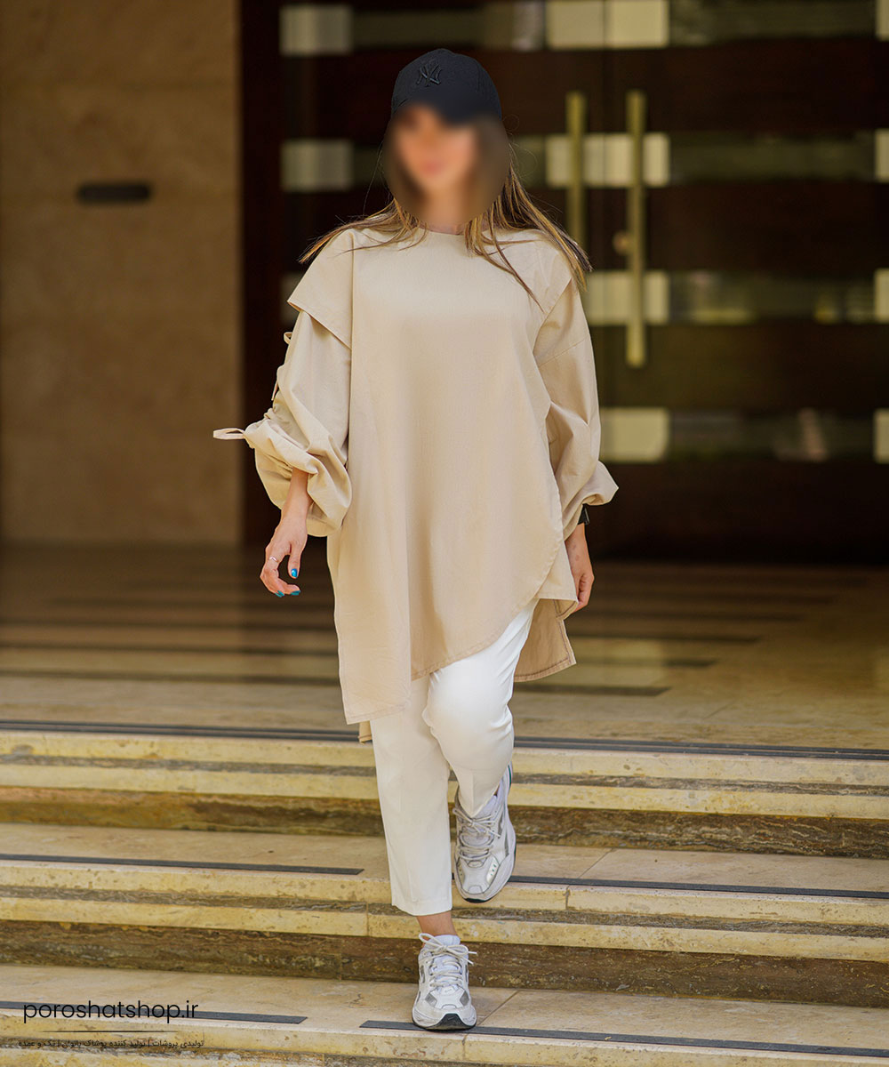 شومیز مانتویی لینن فریسایز