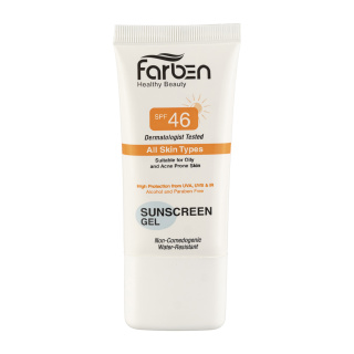 ژل ضد آفتاب فاربن spf 46 حجم 50 میلی لیتر