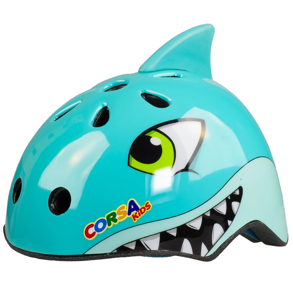کلاه ایمنی دوچرخه کودک کورسا طرح کوسه | تنفس عالی و استاندارد CPSC CORSA KIDS Shark