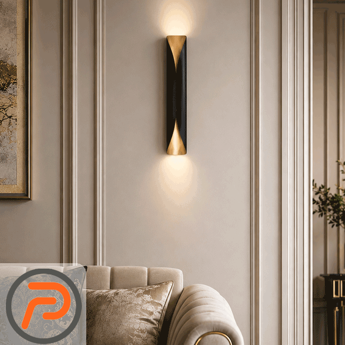 دیوارکوب مدرن مشکی طلایی