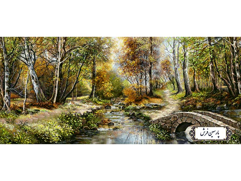 نخ و نقشه تابلو فرش طرح پل کوچک - کد NV932