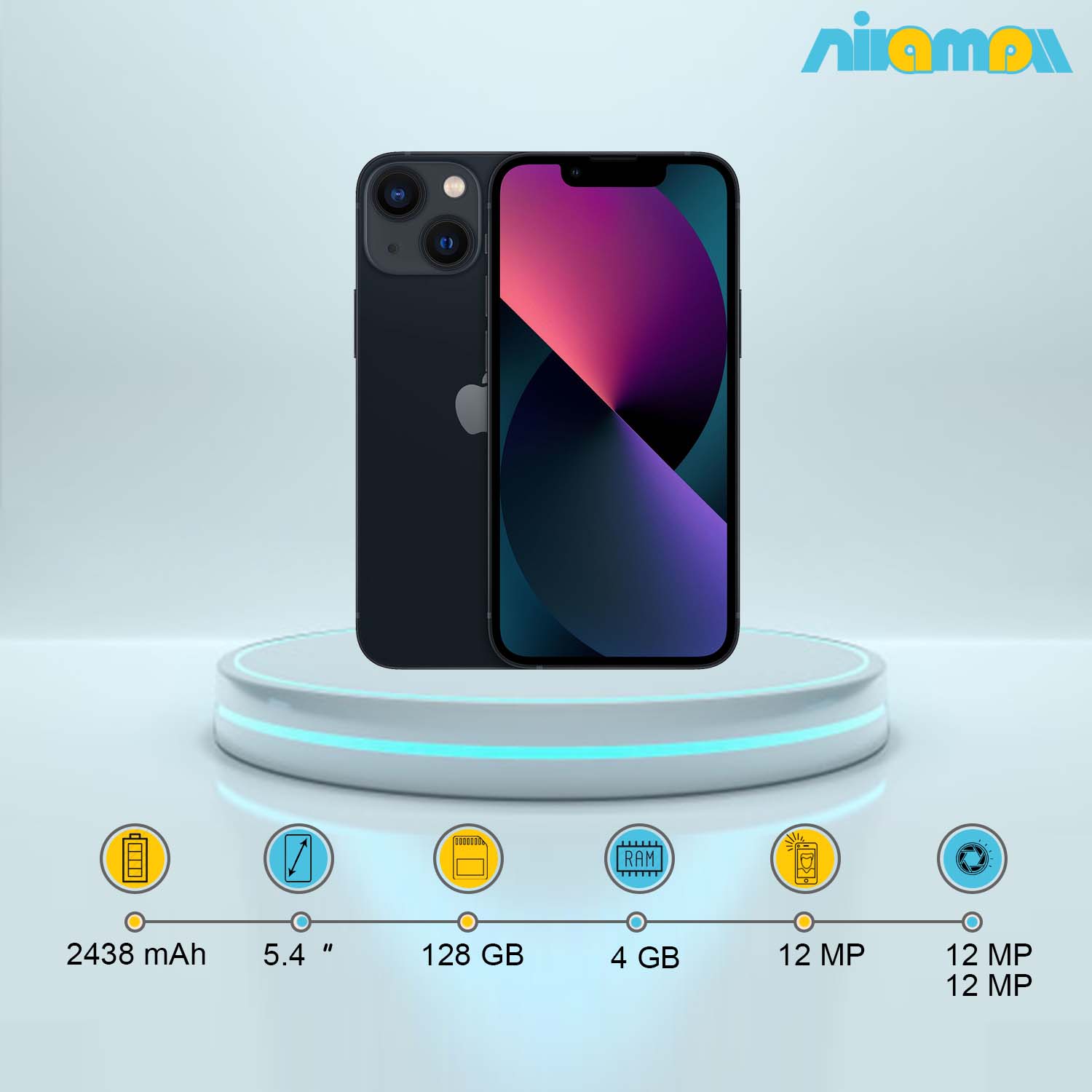گوشی موبایل اپل مدل iPhone 13 Mini دو سیم‌ کارت ظرفیت 128 گیگابایت و رم 4 گیگابایت