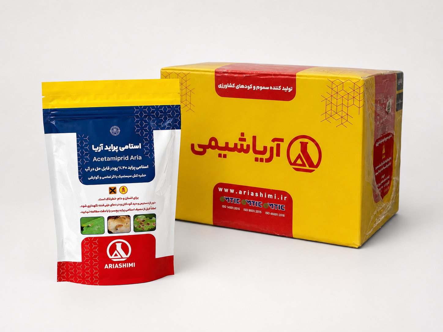 حشره‌کش استامی پراید ۲۰٪ SP ویژه آریاشیمی ۲۵۰ گرمی (فروش عمده - کارتن ۲۴ عددی)