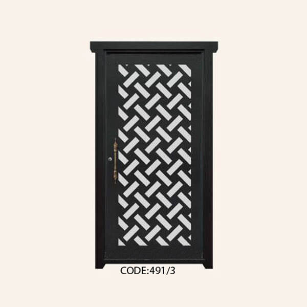 درب یک لنگه فلزی CNC طرح 491
