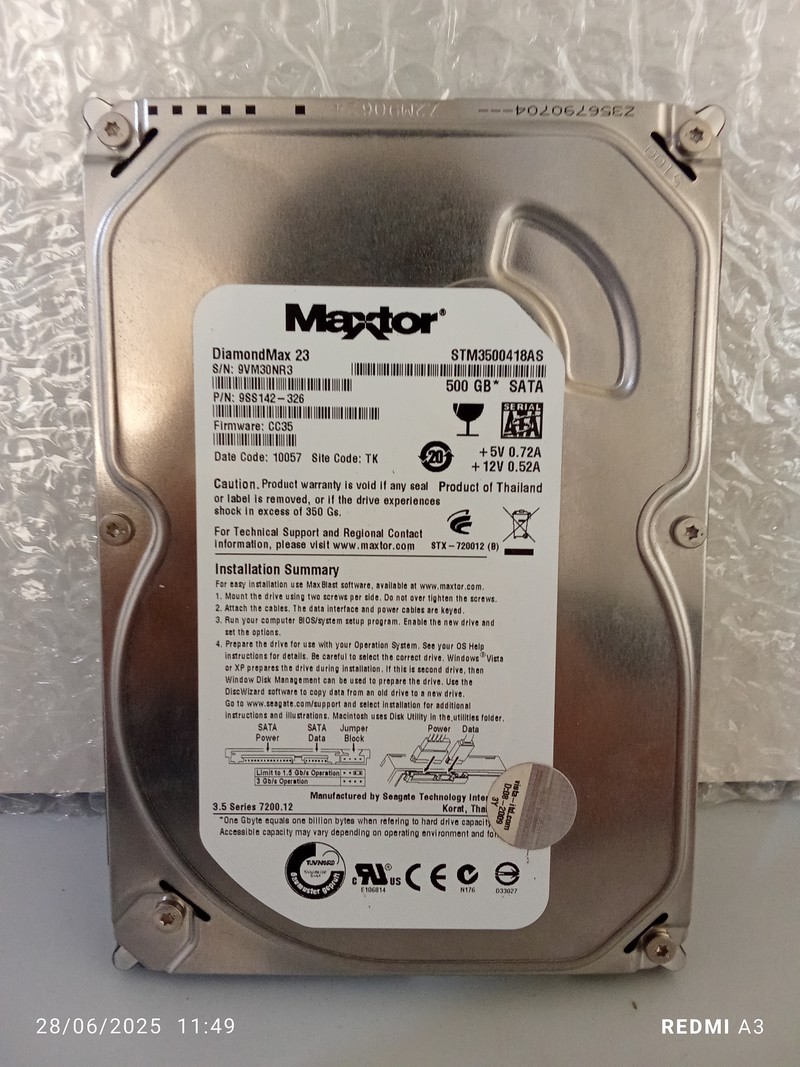 هارد500گیگ MAXTORمدلDIAMONDMAX 23-استوک