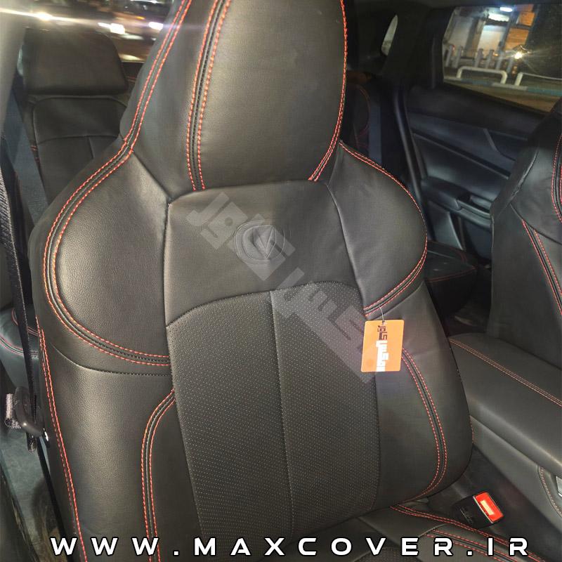 روکش صندلی چانگان Changan CS55 چرم مشکی دوخت فرمز