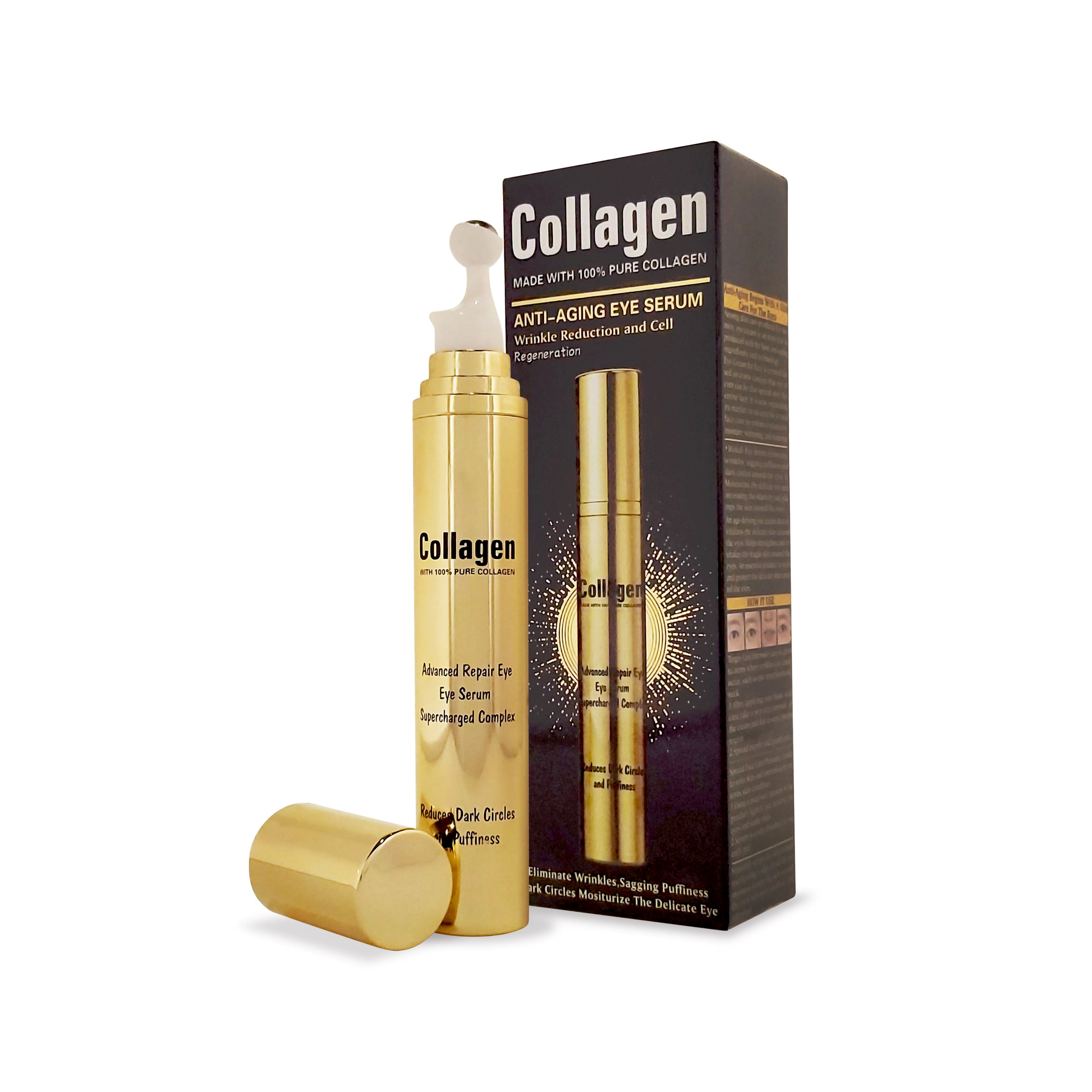 سرم ضد چروک و پیری دور چشم وکالی wokali collagen Anti aging eye serum حجم 20 میلی لیتر