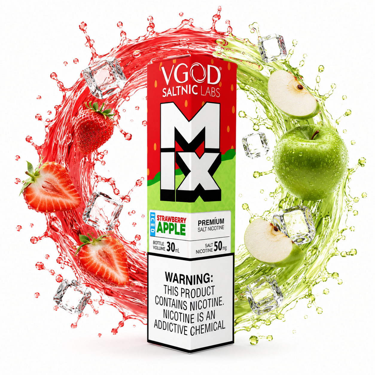 سالت توت فرنگی سیب یخ ویگاد salt strawberry apple v god
