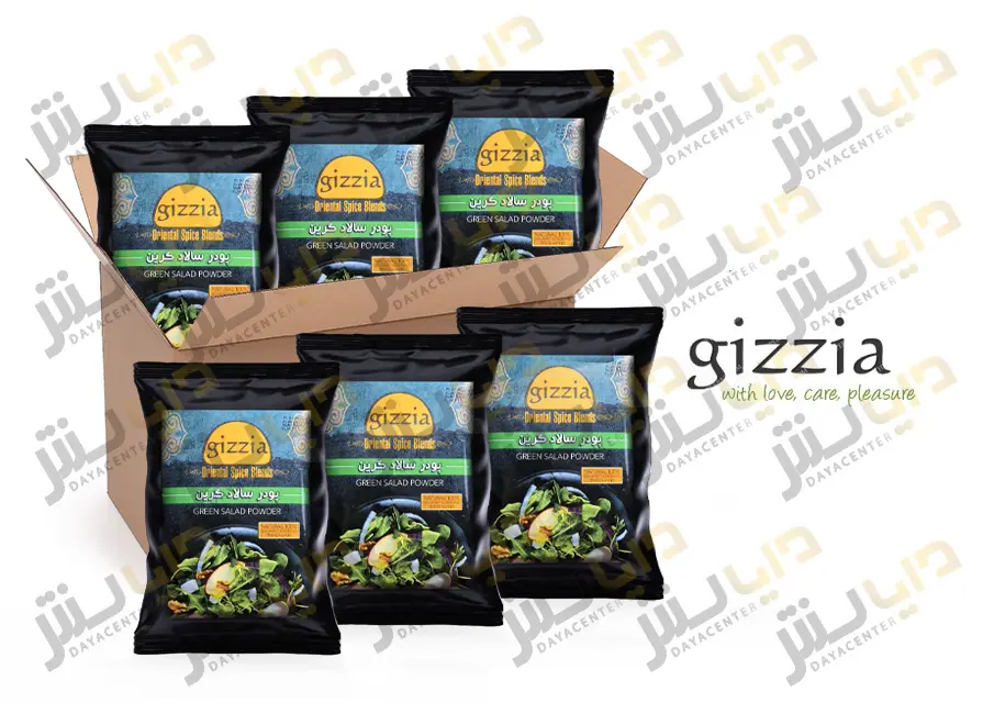 چاشنی سالاد گرین گیزیا کارتن 25 عددی