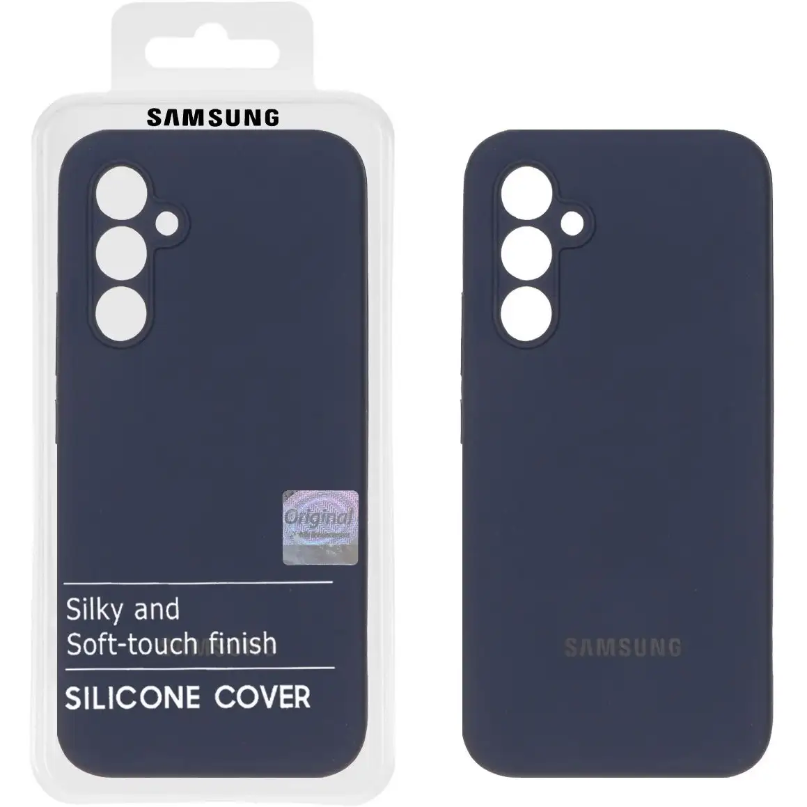 قاب سیلیکونی پاککنی اورجینال Master Quality سامسونگ Galaxy A54 مدل Silicone Cover (پکدار) - سورمه ای