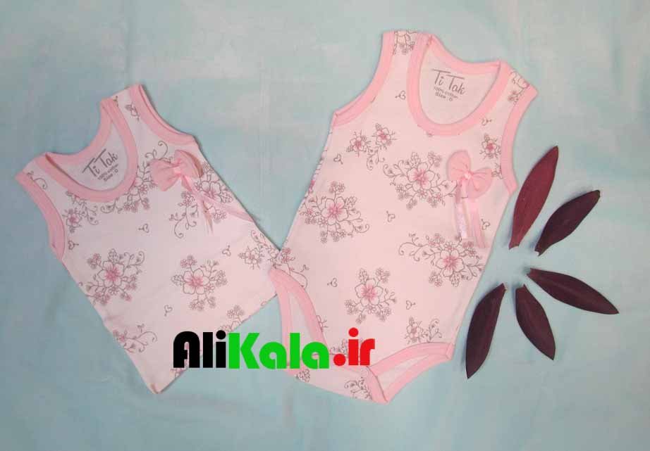 پیراهن رکابی ساده نوزادی Ti Tak