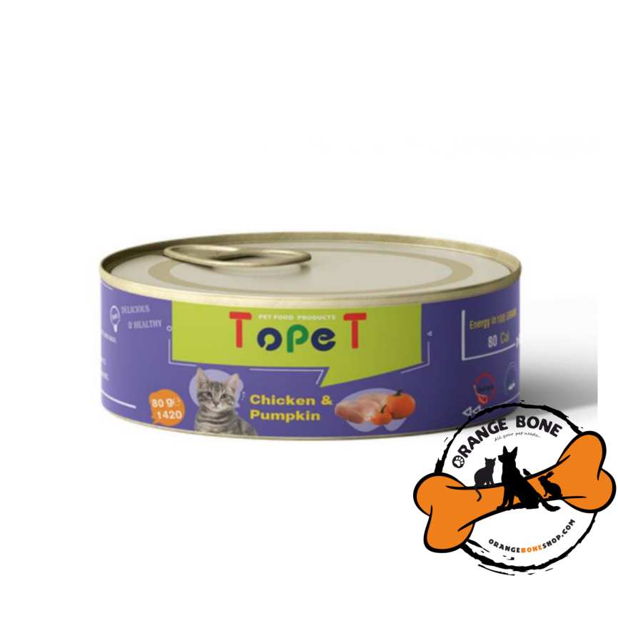 کنسرو نچرال گربه تاپت طعم مرغ و کدو (80 گرم)