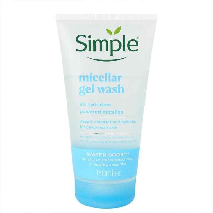 ژل شست‌وشوی صورت سیمپل سری Micellar مدل Water Boost | ژل میسلار واتر سیمپل اورجینال مناسب انواع پوست