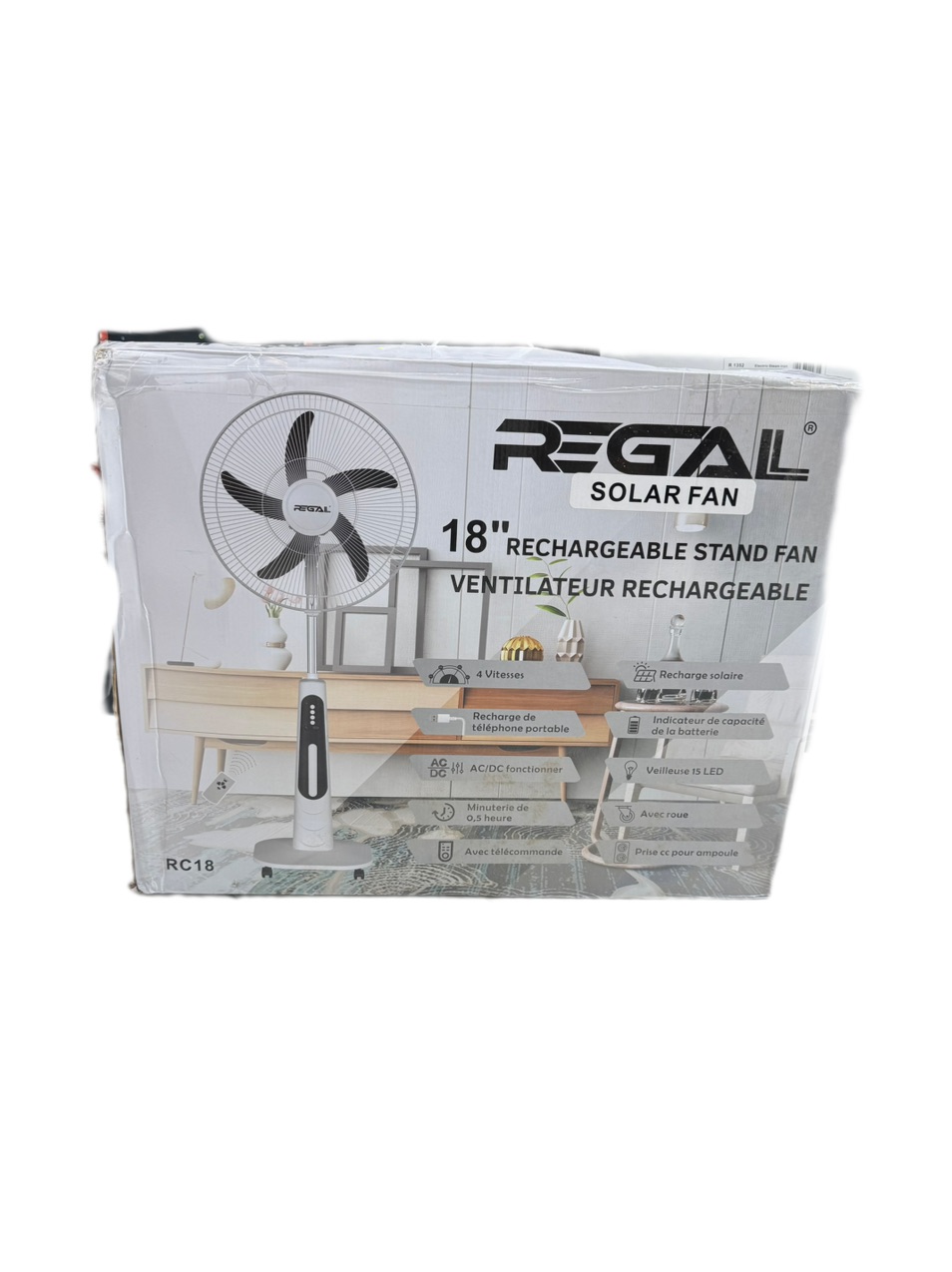 پنکه شارژی ایستاده ۱۸ اینچی Regal -RC18