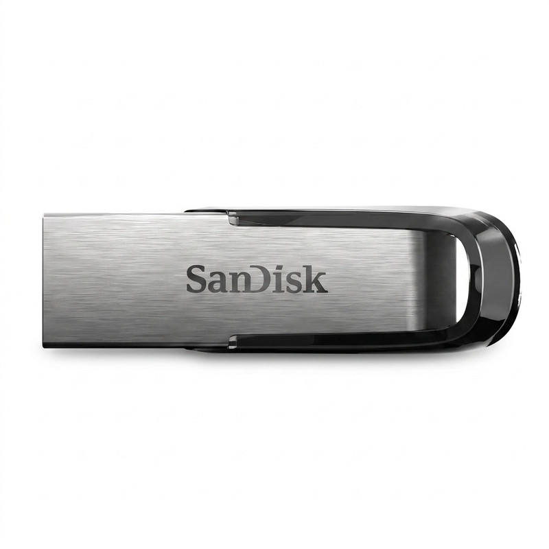 فلش مموری سن دیسک مدل Ultra Flair CZ73 ظرفیت 16 گیگابایت با بدنه فلزی، پورت USB 3.0، سازگار با USB 2.0 و قابلیت رمزگذاری فایل‌ها - نقره ای