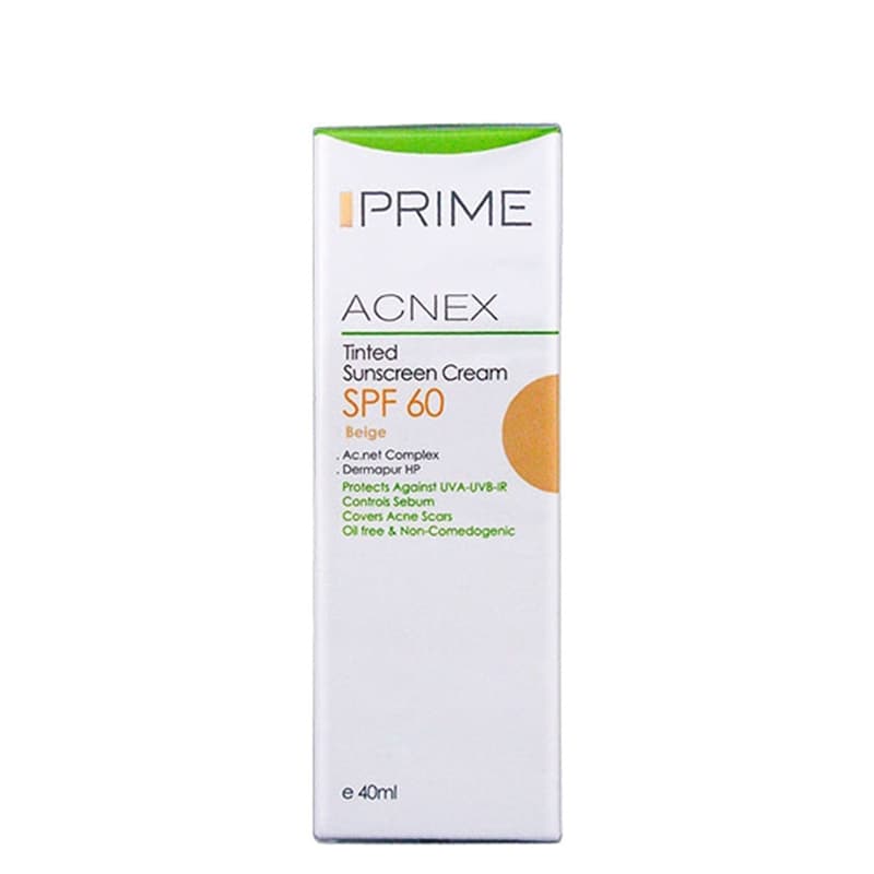 کرم ضد آفتاب پریم مناسب پوست چرب SPF60 رنگ بژ