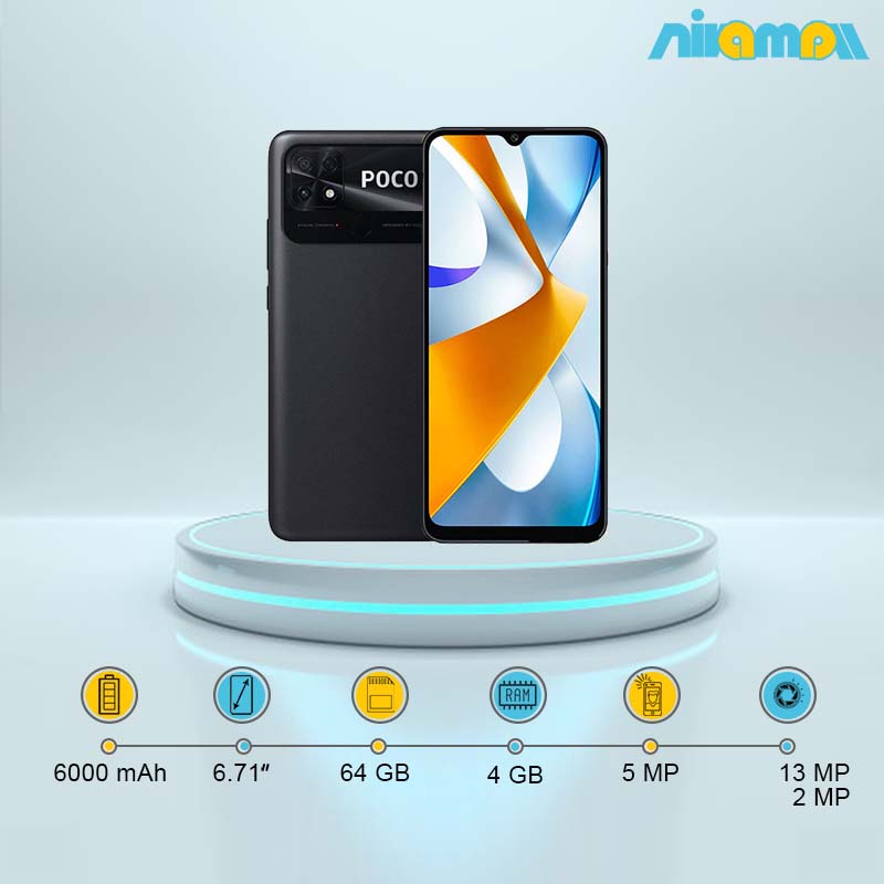 گوشی موبایل شیائومی مدل Poco C40 دوسیم کارت ظرفیت 64 گیگابایت و رم 4 گیگابایت
