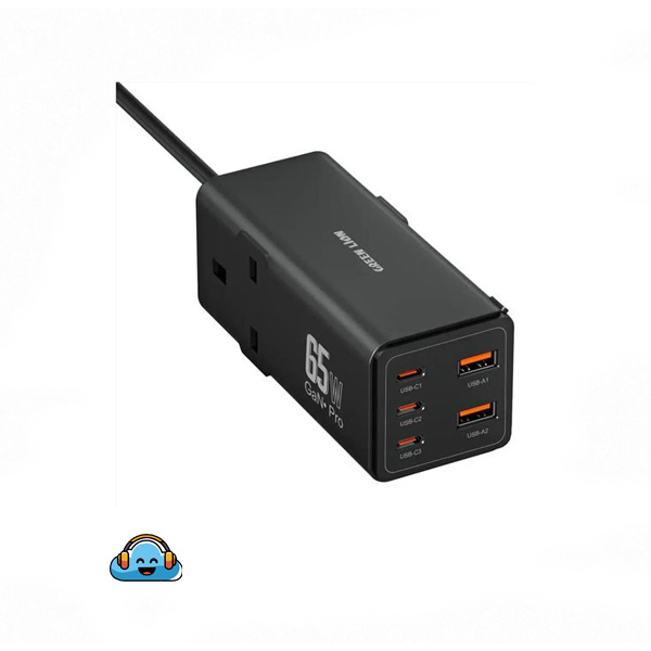 تبدیل گرین لاین مدل Green Lion 7-in-1 GaN 65W Power Strip