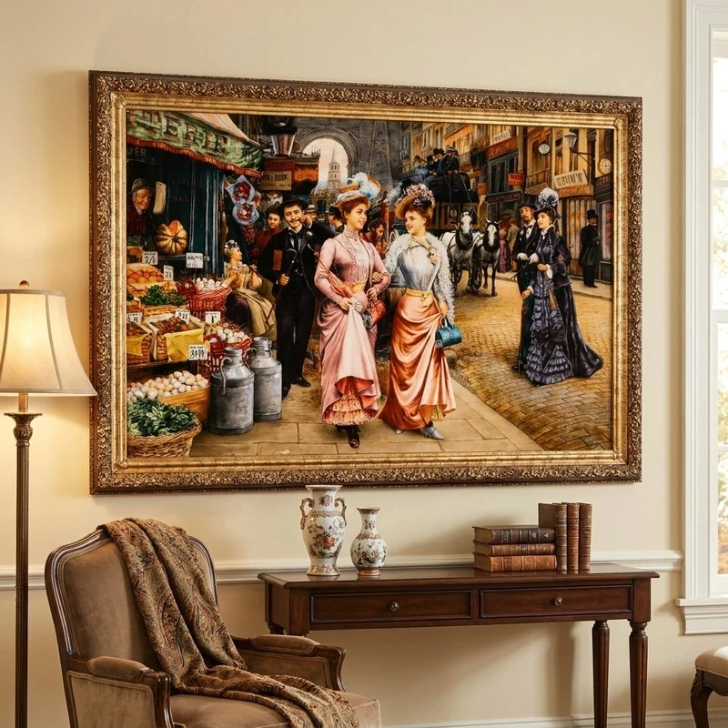 تابلو فرش دستباف سی پرشیا طرح منظره شانزلیزه کد 904180