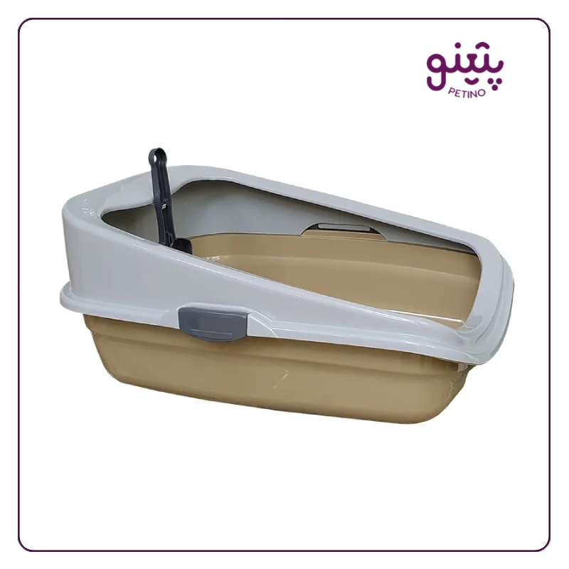 ظرف خاک گربه لبه دار مشا هپی پت