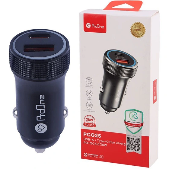 شارژر فندکی پرووان مدل PCG25 ظرفیت ۳۸ وات