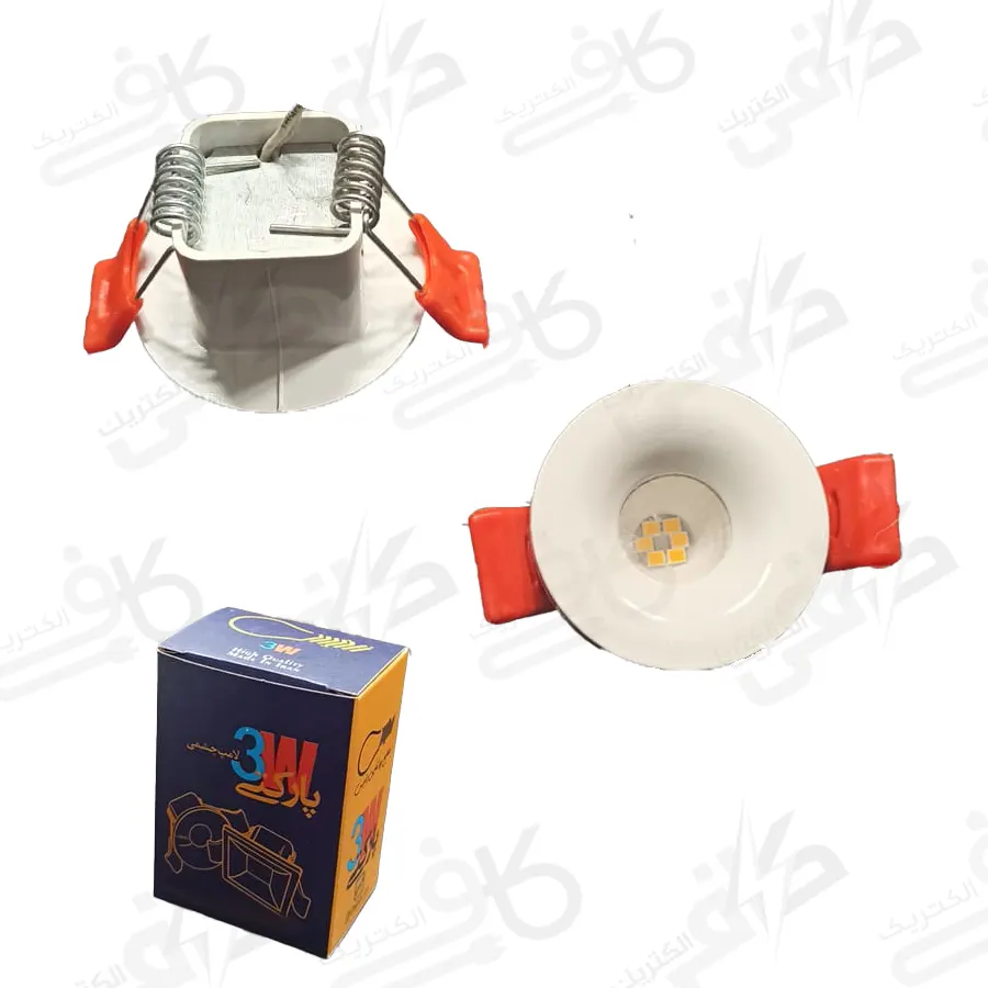 چراغ پاركتی گرد 3 وات شفاف آفتابی بدون گارانتی