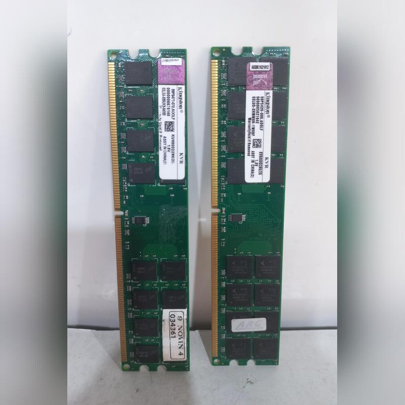2 عدد رم 2 گیگ باس 800 DDR2 KingSton