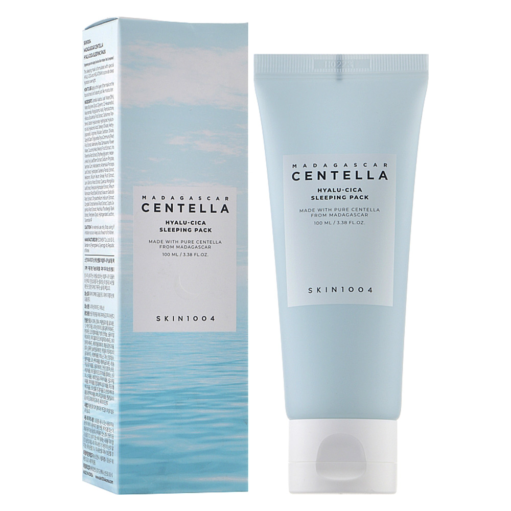 ماسک خواب آبرسان هیالو سیکا سنتلا اسکین 1004 ماداگاسکار hyalu cica sleeping pack centella madagascar skin1004