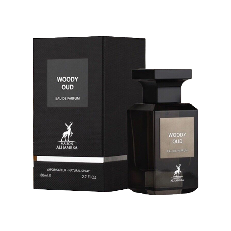 ادوپرفیوم مردانه الحمبرا مدل Woody Oud حجم 100 میلی لیتر