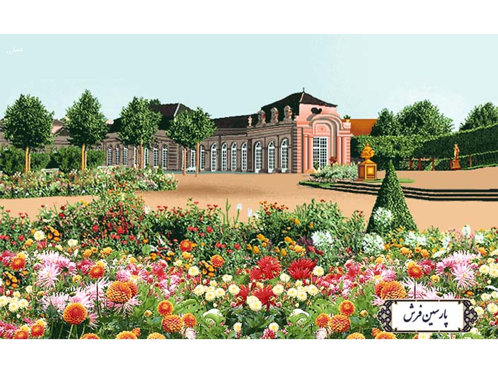 سفارش نخ و نقشه تابلو فرش طرح کاخ ورسای - کد NV752