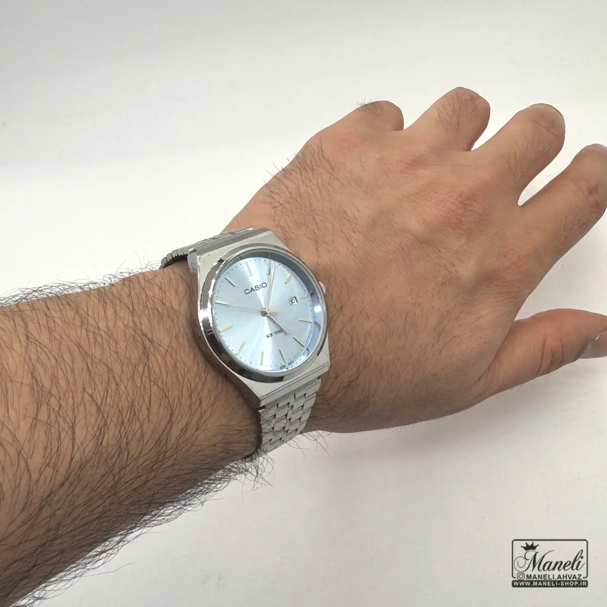 ساعت کاسیو (casio)  سیلور صفحه ی آبی