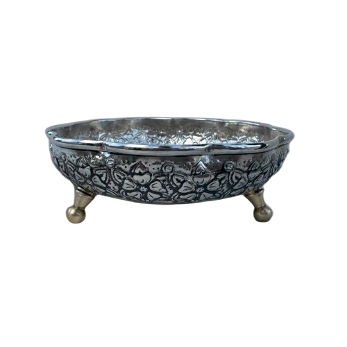 بستنی خوری سه پایه مدل گل ریزسفید