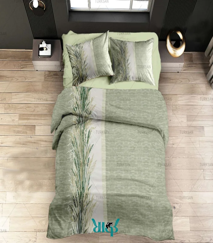 روتختی سبز دونفره طرح گندم کد d553