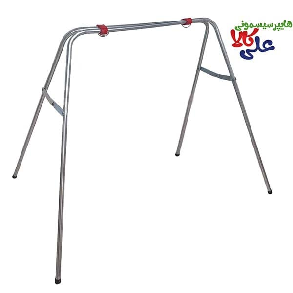 پایه فلزی تاب و گهواره کودک رنگ نقره ای