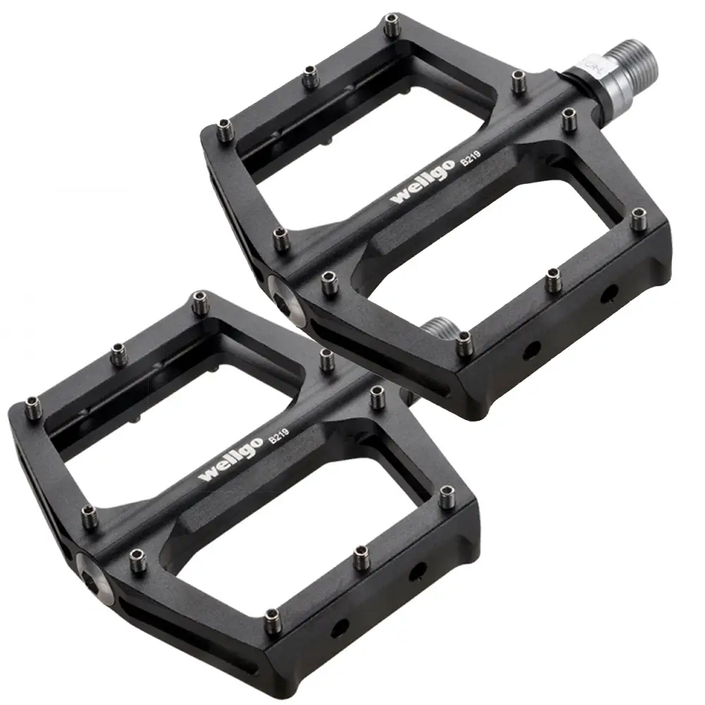 قیمت خرید رکاب پدال پهن میخ دار Wellgo B219 دوچرخه آلومینیوم میخ دار بلبرینگی / Wellgo B219 Axle Cr-Mo Spindle 9/16" DU Seal Bearing Aluminum Alloy Performance Bicycle Pedals for MTB ATB Road and Fixed Gear / دوچرخه چند منظوره شهری توریستی کوهستان / ساخت تایوان 🇹🇼 / اصل با ضمانت ©️ کمترین قیمت عمده بازار 💰 / گارانتی بازگشت وجه 7 روز 🔄